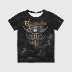 Детская футболка 3D Baldurs Gate 3 Dark logo