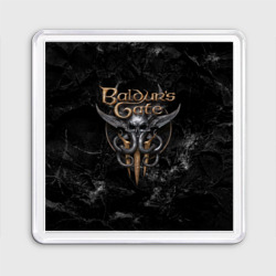 Магнит 55*55 Baldurs Gate 3 Dark logo