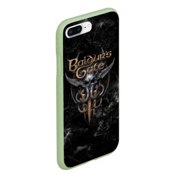 Чехол для iPhone 7Plus/8 Plus матовый Baldurs Gate 3 Dark logo - фото 2