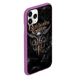 Чехол для iPhone 11 Pro матовый Baldurs Gate 3 Dark logo - фото 2