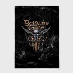 Постер Baldurs Gate 3 Dark logo