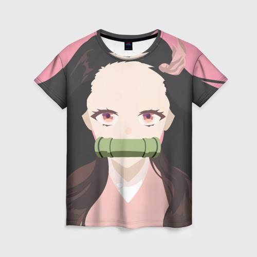 Женская футболка 3D Клинок рассекающий демонов Нэдзуко, цвет 3D печать