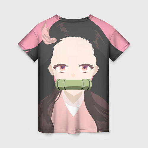 Женская футболка 3D Клинок рассекающий демонов Нэдзуко, цвет 3D печать - фото 2
