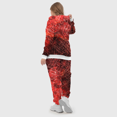 Женский костюм 3D Красное со штрихами, цвет белый - фото 6