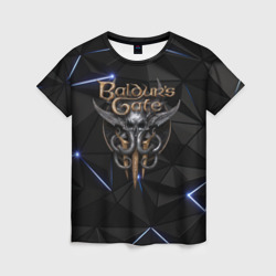 Женская футболка 3D Baldurs Gate 3 black blue