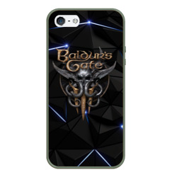 Чехол для iPhone 5/5S матовый Baldurs Gate 3 black blue