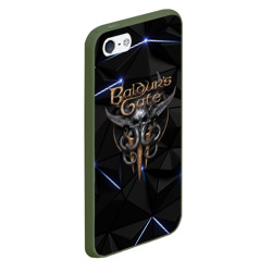 Чехол для iPhone 5/5S матовый Baldurs Gate 3 black blue - фото 2