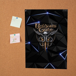 Постер Baldurs Gate 3 black blue - фото 2