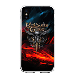 Чехол для iPhone XS Max матовый Baldurs Gate 3 logo