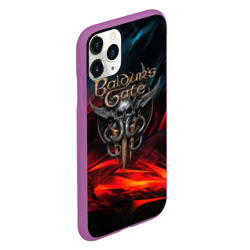 Чехол для iPhone 11 Pro матовый Baldurs Gate 3 logo - фото 2