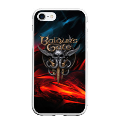 Чехол для iPhone 7/8 матовый Baldurs Gate 3 logo