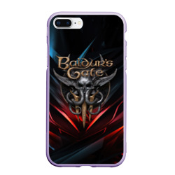 Чехол для iPhone 7Plus/8 Plus матовый Baldurs Gate 3  dark logo