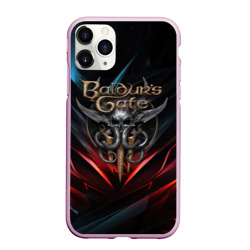 Чехол для iPhone 11 Pro Max матовый Baldurs Gate 3  dark logo