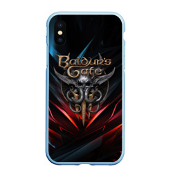 Чехол для iPhone XS Max матовый Baldurs Gate 3  dark logo