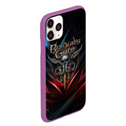 Чехол для iPhone 11 Pro Max матовый Baldurs Gate 3  dark logo - фото 2