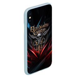 Чехол для iPhone XS Max матовый Baldurs Gate 3  dark logo - фото 2