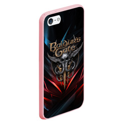 Чехол для iPhone 5/5S матовый Baldurs Gate 3  dark logo - фото 2