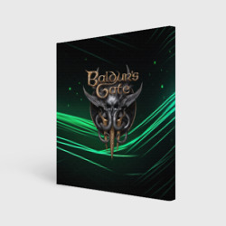 Холст квадратный Baldurs Gate 3  dark green