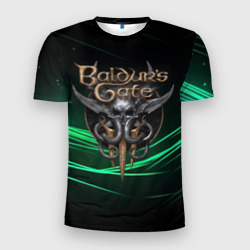 Мужская футболка 3D Slim Baldurs Gate 3  dark green