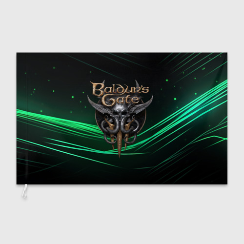 Флаг 3D Baldurs Gate 3  dark green - фото 3