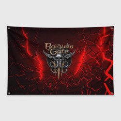 Флаг-баннер Baldurs Gate 3  logo red