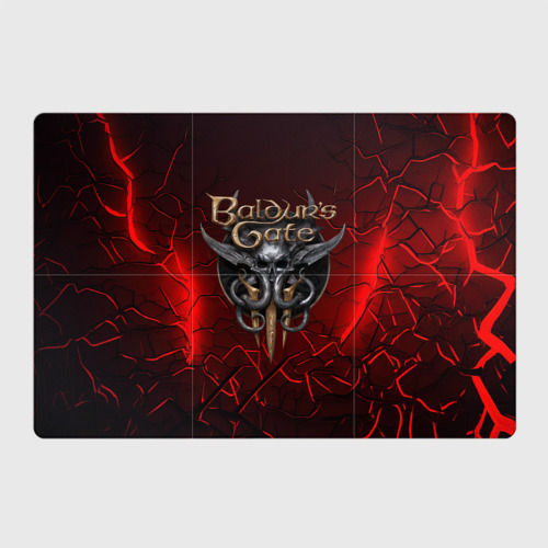 Магнитный плакат 3Х2 Baldurs Gate 3  logo red