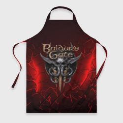 Фартук 3D Baldurs Gate 3  logo red