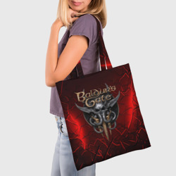 Шоппер 3D Baldurs Gate 3  logo red - фото 2