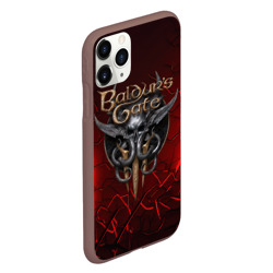 Чехол для iPhone 11 Pro матовый Baldurs Gate 3  logo red - фото 2