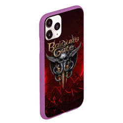 Чехол для iPhone 11 Pro Max матовый Baldurs Gate 3  logo red - фото 2