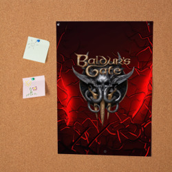 Постер Baldurs Gate 3  logo red - фото 2