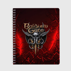 Тетрадь Baldurs Gate 3  logo red