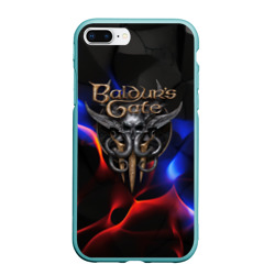 Чехол для iPhone 7Plus/8 Plus матовый Baldurs Gate 3 blue red fire