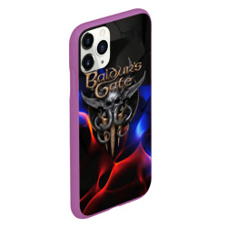 Чехол для iPhone 11 Pro матовый Baldurs Gate 3 blue red fire - фото 2