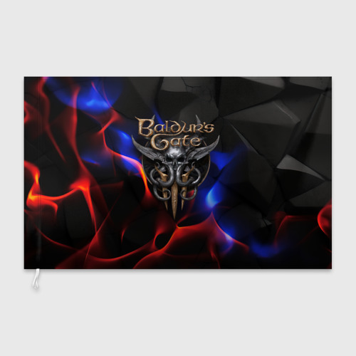 Флаг 3D Baldurs Gate 3 blue red fire - фото 3