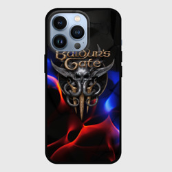 Чехол для iPhone 13 Pro Baldurs Gate 3 blue red fire