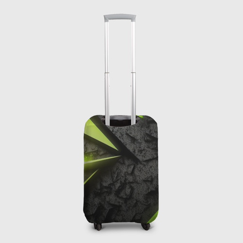 Чехол для чемодана 3D Baldurs Gate 3  logo green abstract, цвет 3D печать - фото 2