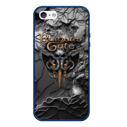 Чехол для iPhone 5/5S матовый Baldurs Gate 3 logo Dark