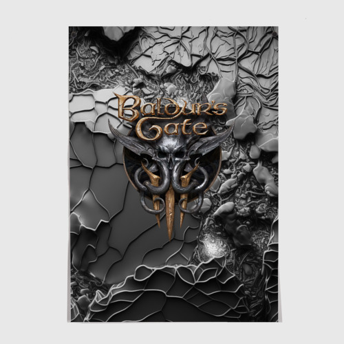 Постер Baldurs Gate 3 logo Dark
