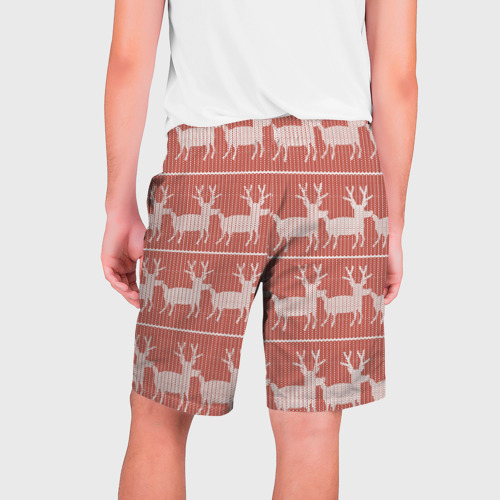Мужские шорты 3D Классический рождественнский принт с оленем, цвет 3D печать - фото 2