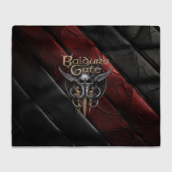 Плед 3D Baldurs Gate 3  logo  dark