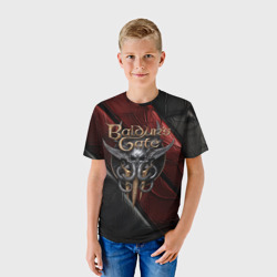 Детская футболка 3D Baldurs Gate 3  logo  dark - фото 2