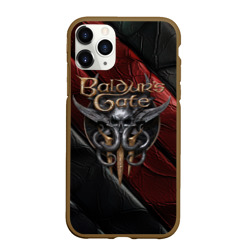 Чехол для iPhone 11 Pro матовый Baldurs Gate 3  logo  dark