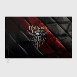 Флаг 3D Baldurs Gate 3  logo  dark