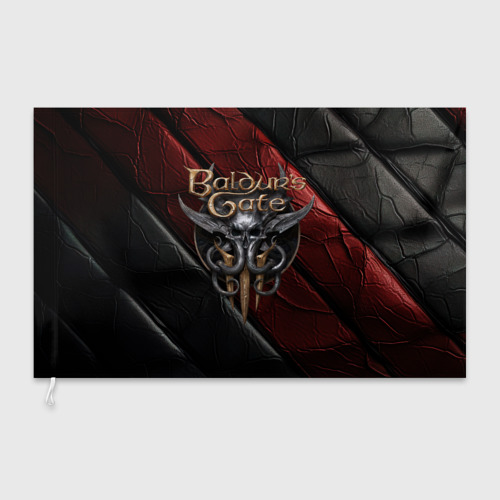 Флаг 3D Baldurs Gate 3  logo  dark - фото 3