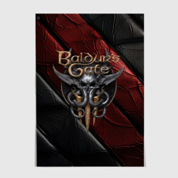 Постер Baldurs Gate 3  logo  dark