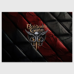 Поздравительная открытка Baldurs Gate 3  logo  dark