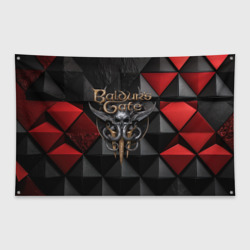 Флаг-баннер Baldurs Gate 3  logo red black