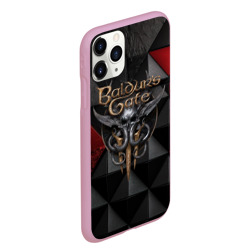 Чехол для iPhone 11 Pro Max матовый Baldurs Gate 3  logo red black - фото 2