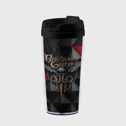 Термокружка-непроливайка Baldurs Gate 3  logo red black